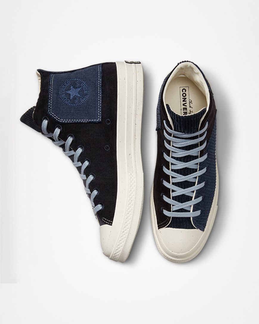 Dámské Boty Vysoké Converse Chuck 70 Beyond Retro Černé Tmavě Blankyt | CZ YZAE31